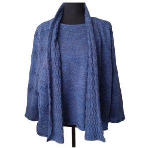 Open Front Cardigan With Attached Sweater